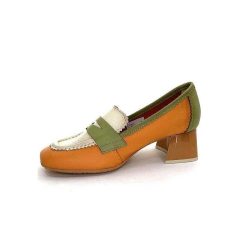 Hispanitas Hispanitas Chv 243277 Cuir Beige Orange Vert Mocassins