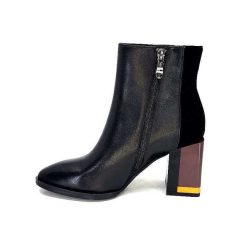 Elue Par Nous Elue Par Nous Palpe Cuir Noir Bottines