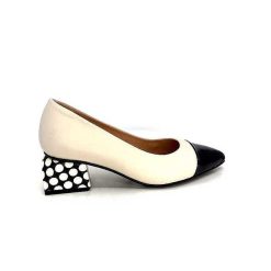 Dansi Dansi 5943 Cuir Creme Escarpins