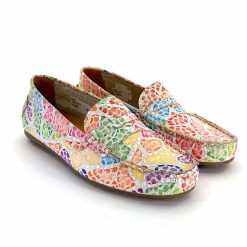 Ivoire0209b Ivoire 10322 Anilina Cuir Beige Multicolore Mocassins