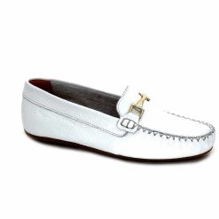 Ivoire0209b Ivoire 12052 Cuir Blanc Mocassins