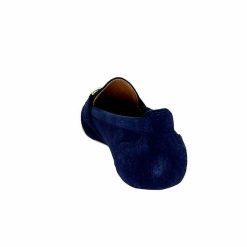 Ivoire0209b Ivoire 12875 Daim Bleu Marine Mocassins