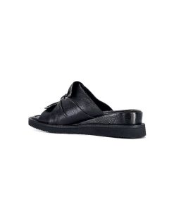 Ivoire-354 Ivoire 107911 Cuir Noir Mules