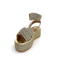 Ivoire0467a Fiorina S213 Flo 699 Raffia Dore Strass Plateformes