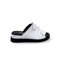 Ivoire-354 Ivoire 107911 Cuir Blanc Mules