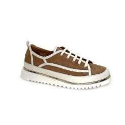 XSA Xsa 9951 Cuir Daim Beige Marron Baskets