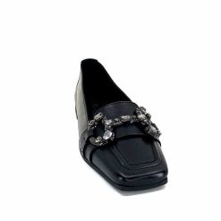 398-ivoire Ivoire 1M23035 Cuir Noir Ballerines