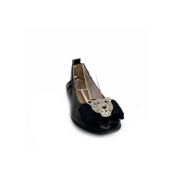 la ballerina La Ballerina N11-01 Cuir Noir Bijoux Ballerines