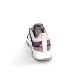 Semerdjian Semerdjian Smr Chita 11378 Cuir Blanc Rose Metallique Glitter Violet Baskets