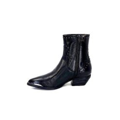 Ivoire0341a Ivoire Ar232 Cuir Noir Bottines