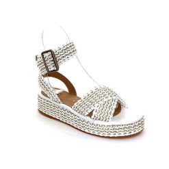 Ivoire0467a Fiorina S148 J699 Raffia Blanc Dore Plateformes