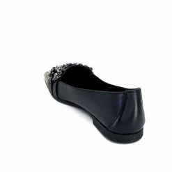 398-ivoire Ivoire 1M23035 Cuir Noir Ballerines