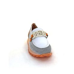 Hispanitas Hispanitas Hv 243461 Cuir Blanc Orange Mocassins