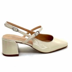 Ivoire0104a Ivoire A53097 Cuir Creme Escarpins