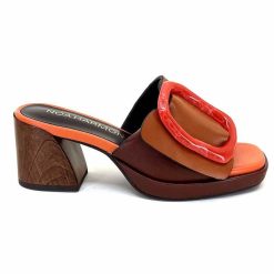 noa harmon Noa Harmon 9678M07 Cuir Multi Marron Orange Mules