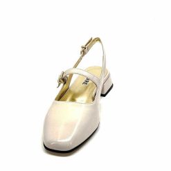 Ivoire0330 Ivoire S100 Cuir Vernis Creme Ballerines