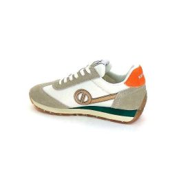 No Name No Name City Run Jogger W Daim Beige Orange Textile Blanc Baskets