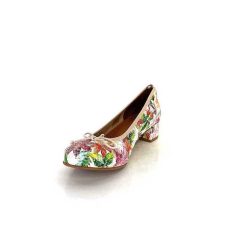 Ivoire0036a Ivoire Kat Azucena Cuir Imprime Multicolore Ballerines