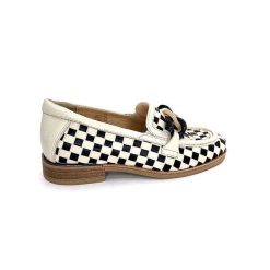 Softwaves Softwaves 8.3532-013 Cuir Noir Creme Mocassins