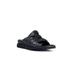 Ivoire-354 Ivoire 107911 Cuir Noir Mules