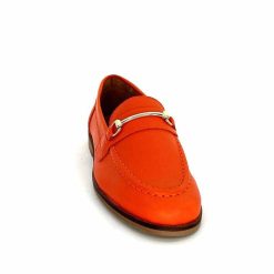 Ivoire0209b Ivoire 12646 Cuir Orange Mocassins