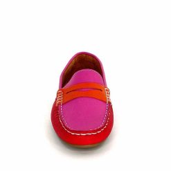 Ivoire0209b Ivoire 10322 Sauvage Cuir Rose Rouge Orange Mocassins