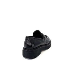 Ivoire0104a Ivoire 52195 Cuir Noir Daim Noir Mocassins