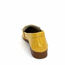 382-ivoire Ivoire 30303 Cuir Vernis Jaune Mocassins