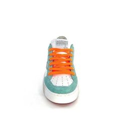 Semerdjian Semerdjian Smr Noubar 11490 Cuir Blanc Daim Turquoise Baskets