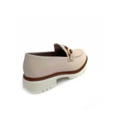 Ivoire0130a Ivoire 8B5118 Cuir Creme Mocassins