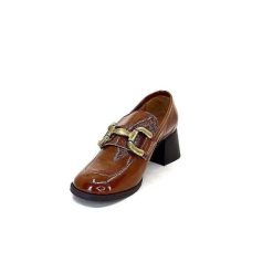 We Do Ivoire 11301A Cuir Vernis Marron Mocassins