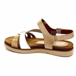 Ivoire0576a Xapatan 1633 Cuir Beige Blanc Or Plateformes