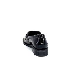 Ivoire0236a Ivoire 77502 Falconi Cuir Vernis Noir Mocassins