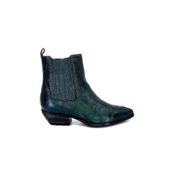 Ivoire0341a Ivoire Ar230 Cuir Metal Vert Bosco Bottines