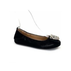 la ballerina La Ballerina N11-01 Cuir Noir Bijoux Ballerines