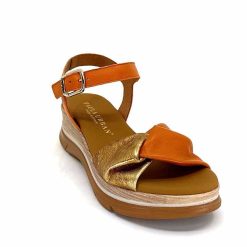 Paula Urban Paula Urban 24611 Cuir Orange Blanc Plateformes