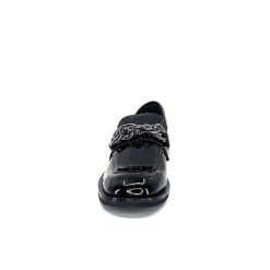 Ivoire0236a Ivoire 77502 Falconi Cuir Vernis Noir Mocassins