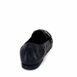 398-ivoire Ivoire M24066 Zb Cuir Noir Mocassins