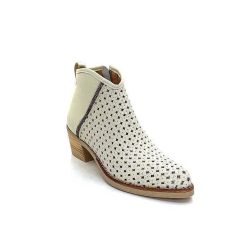 MKD Mkd Ferial Cuir Creme Blanc Bottines Ete