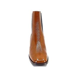 We Do Ivoire 99647A Cuir Vernis Ocra Bottines