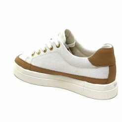 Gant Gant Avona Sneaker Textile Off White Cuir Marron Baskets