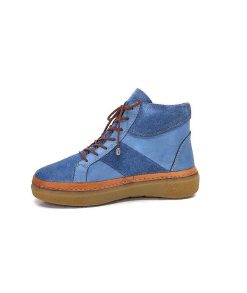 355-ivoire Ivoire 24721 Daim Bleu Bottines