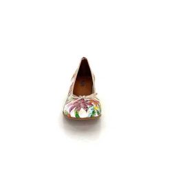 Ivoire0036a Ivoire Kat Azucena Cuir Imprime Multicolore Ballerines