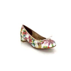 Ivoire0036a Ivoire Kat Azucena Cuir Imprime Multicolore Ballerines