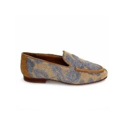 Pedro Miralles Pedro Miralles 14583 Textile Beige Glitter Bleu Ciel Mocassins