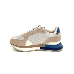 No Name No Name Mia Jogger W Daim Beige Bleu Baskets