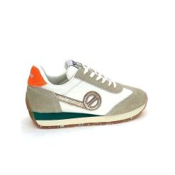 No Name No Name City Run Jogger W Daim Beige Orange Textile Blanc Baskets