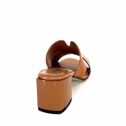 Ivoire0352 Ivoire F1555 Dario 3 Cuir Marron Cognac Mules