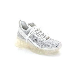 Steve Madden Steve Madden Maxima R Textile Blanc Strass Baskets