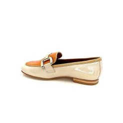 JHay Jhay 2213 Cuir Beige Orange Mocassins